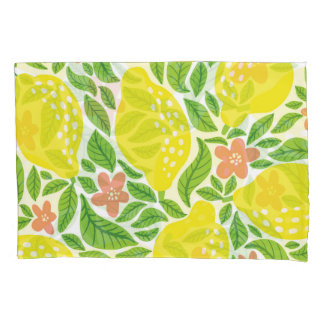 Housse D'oreillers Citron Citrus Motif Vintage d'été
