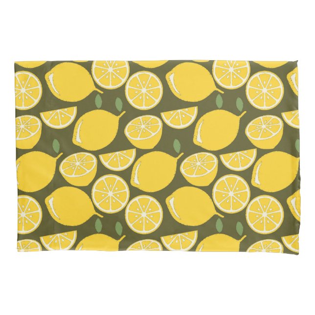 Housse D'oreillers Citron Jaune Moderne Amusant mignon (devant)