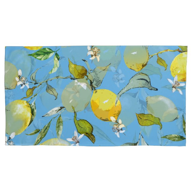 Housse D'oreillers citrons aquarelle 26 (devant)