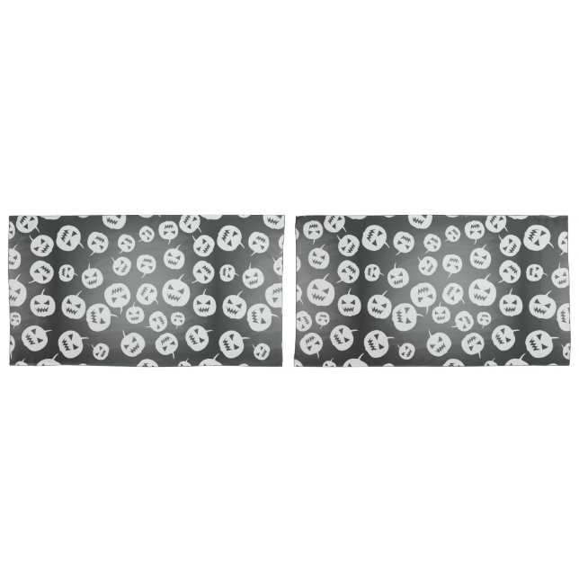 Housse D'oreillers Citrouilles d'Halloween (devant-Set)