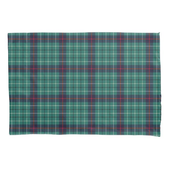 Housse D'oreillers Clan Duncan Tartan moderne Turquoise écossais Plai (devant)