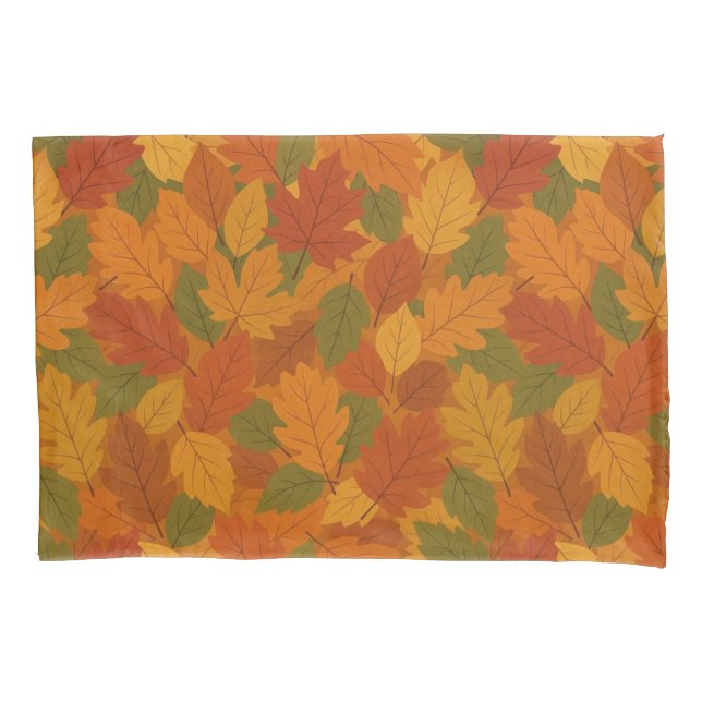 Housse D'oreillers Classique feuilles d'automne à motif  (devant)