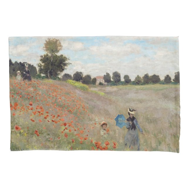 Housse D'oreillers Claude Monet - Champ de pavot (devant)