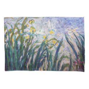 Housse D'oreillers Claude Monet - Iris jaunes et violets