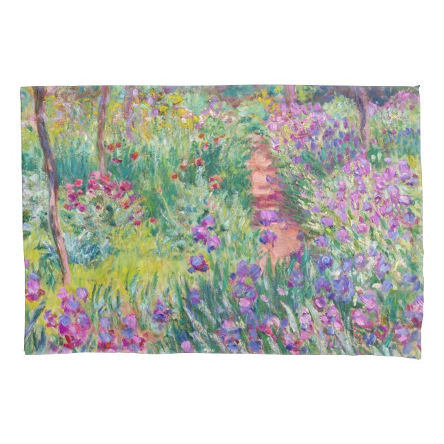 Housse D'oreillers Claude Monet - Le jardin d'Iris à Giverny (devant)