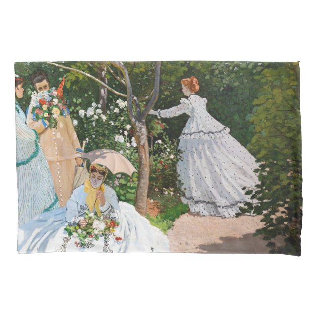 Housse D'oreillers Claude Monet - Les femmes dans le jardin (devant)