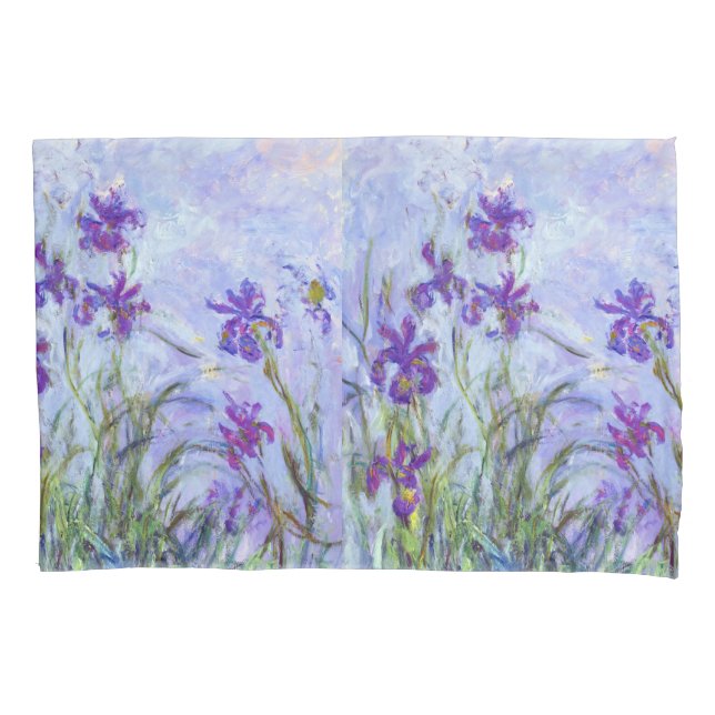 Housse D'oreillers Claude Monet - Lilac Irises / Iris Mauves (devant)