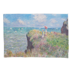 Housse D'oreillers Claude Monet - Promenade Cliff à Pourville