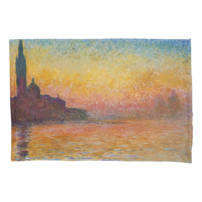 Housse D'oreillers Claude Monet - San Giorgio Maggiore à Dusk (devant)
