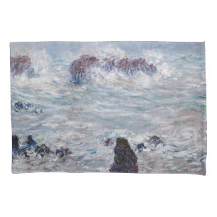 Housse D'oreillers Claude Monet - Tempête au large de la côte de Bell