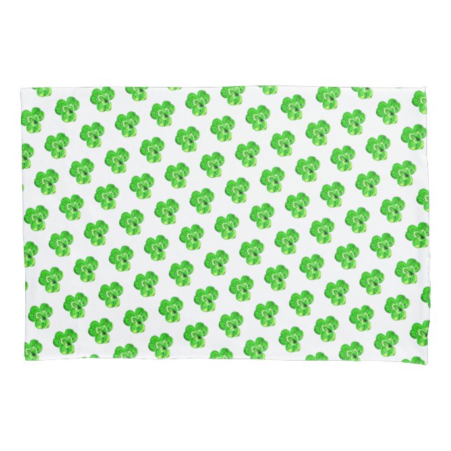 Housse D'oreillers Clovers Dew Drops Pillow Case (devant)