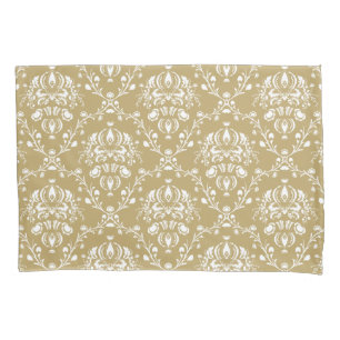 Housse D'oreillers Cocoa and Cream Damask