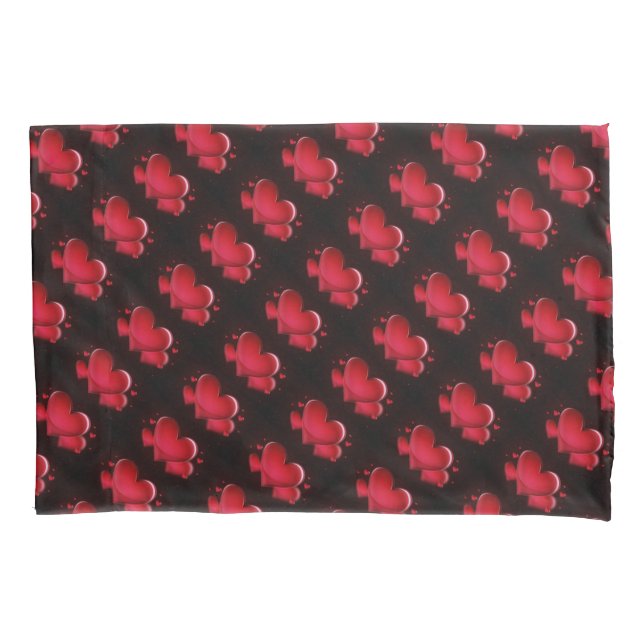 Housse D'oreillers Coeur/oreiller simple taille standard (devant)
