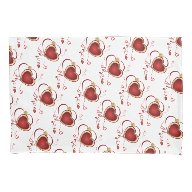 Housse D'oreillers Coeur/oreiller simple taille standard (devant)