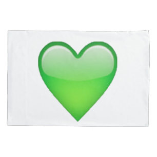 Housse D'oreillers Coeur vert - Emoji