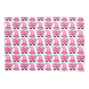 Housse D'oreillers Coeurs Gnomes roses Bois Scandinave Cute
