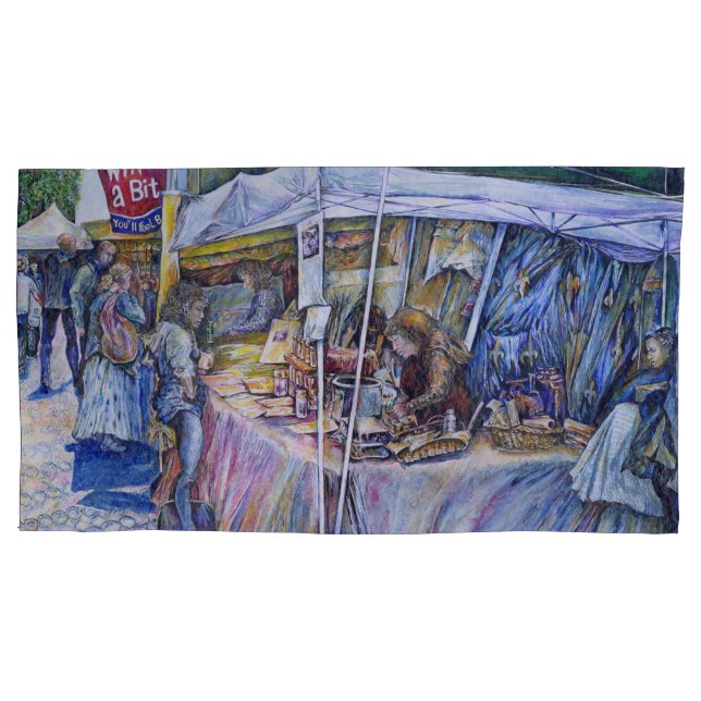 Housse D'oreillers Coin de Flying Pig Farm et Wine a Bit. (devant-gauche)