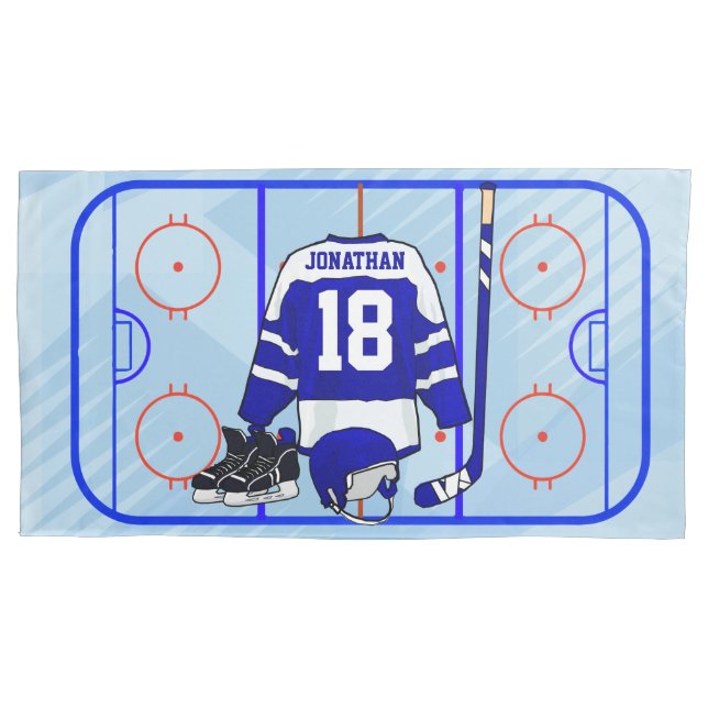 Housse D'oreillers Collection de chambre à coucher de hockey sur (devant)