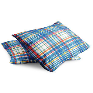 Housse D'oreillers Collection de défilés Blue Plaid
