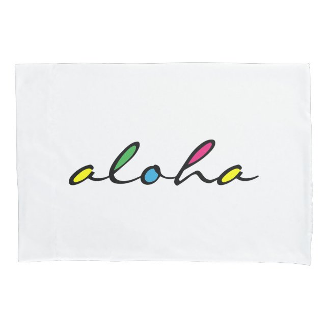 Housse D'oreillers coloré ALOHA (devant)