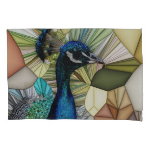 Housse D'oreillers Coloré Peacock Mosaic Pillowcase
