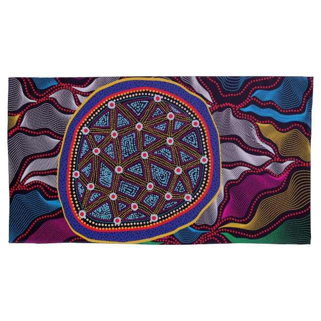 Housse D'oreillers Conception autochtone-15 Pillowcase (devant-gauche)