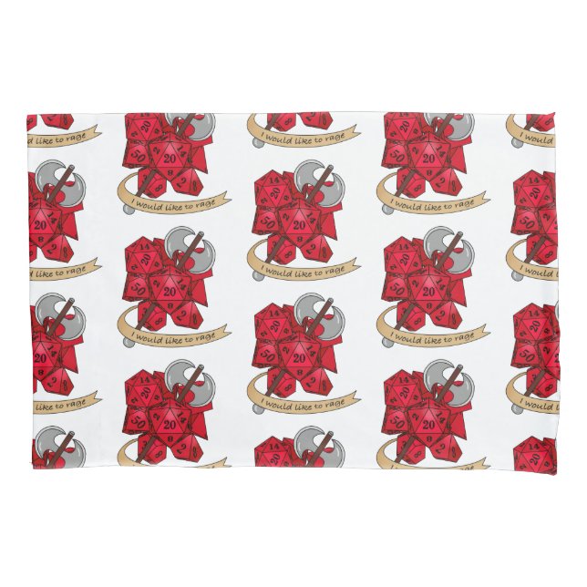 Housse D'oreillers Conception de dés barbares (devant)