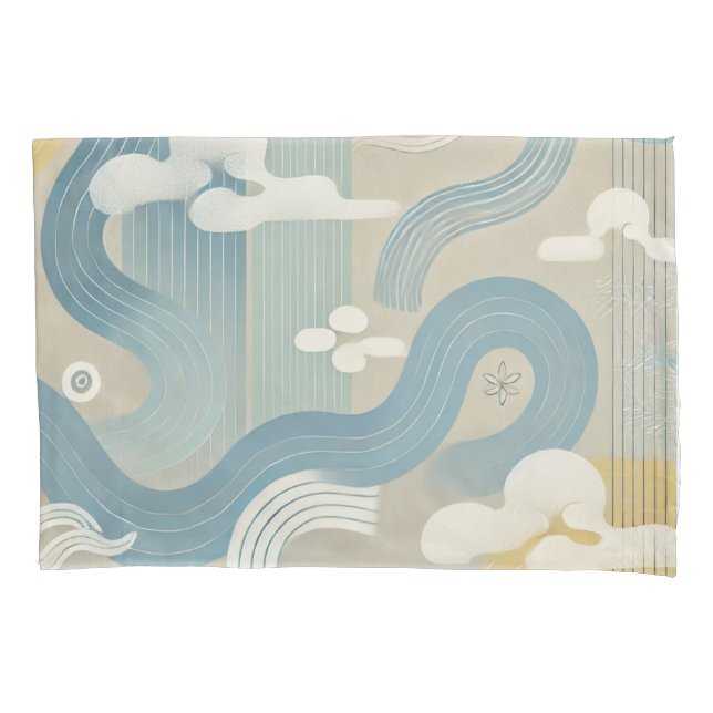 Housse D'oreillers Conception de Duvet Extrême-Orient (devant)