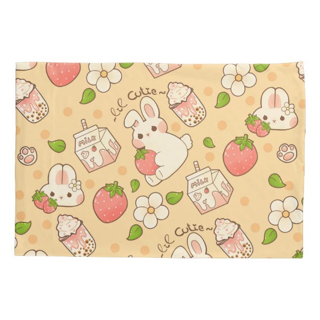 Housse D'oreillers conception de lapin mignon (Dos)