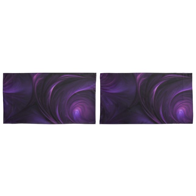 Housse D'oreillers Conception de torsion violette foncée (devant-Set)