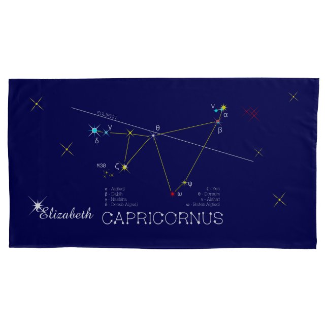 Housse D'oreillers Constellation CAPRICORNUS unique, impressionnant (devant)