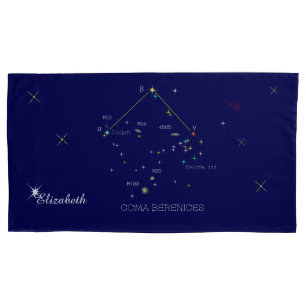 Housse D'oreillers Constellation Coma Berenices de l'hémisphère Nord