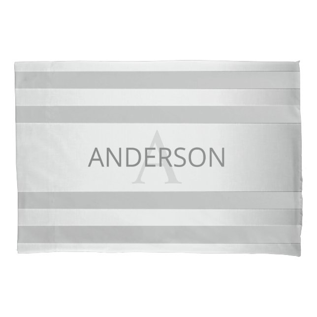 Housse D'oreillers Contemporain Faux Argent Ombre Gris (devant-gauche)