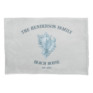 Housse D'oreillers Coque conique bleu