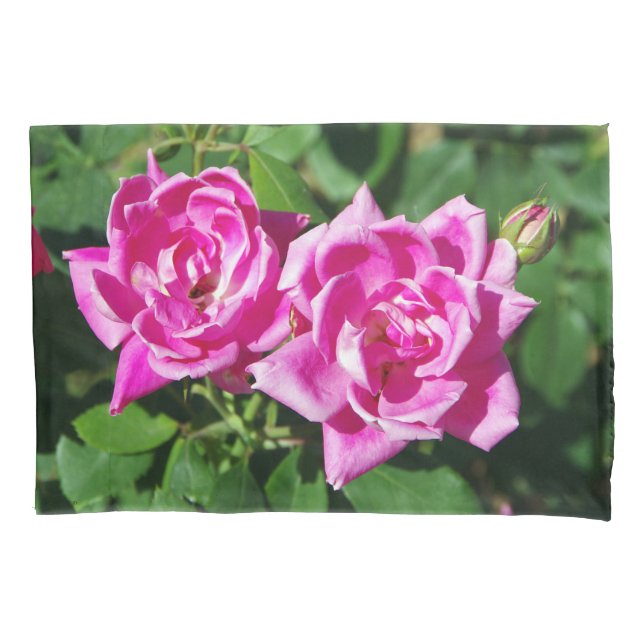 Housse D'oreillers Coque coussin à deux roses roses roses roses (devant)