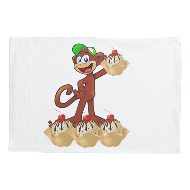 Housse D'oreillers Coque coussin Banana Split Monkey (Dos)