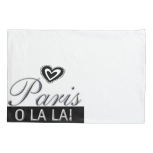 Housse D'oreillers Coque coussin Black & White Paris o la France