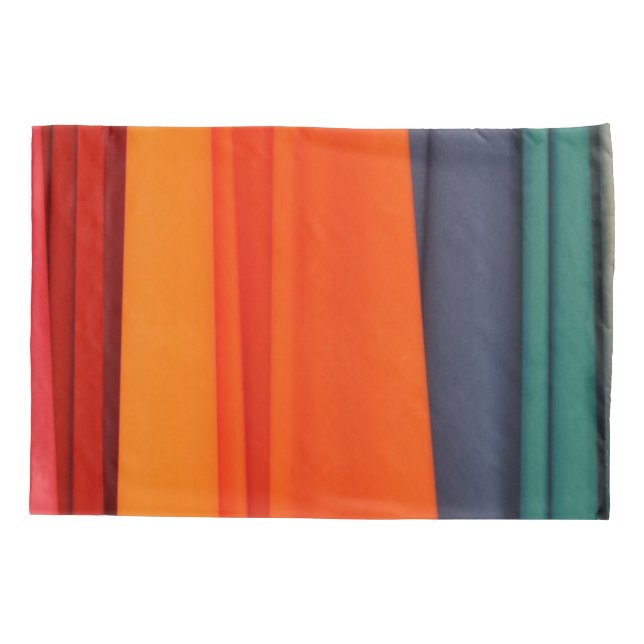 Housse D'oreillers Coque coussin bleu orange rouge (Dos)