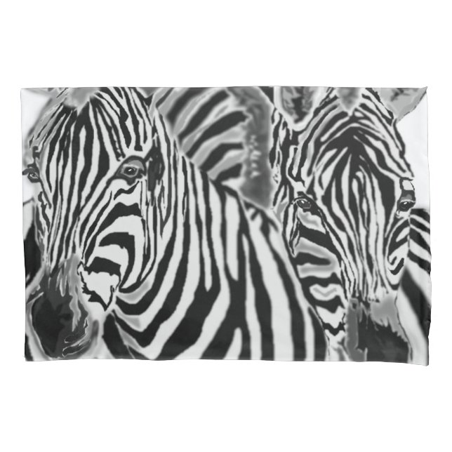 Housse D'oreillers Coque Coussin Couple Zebra (devant)