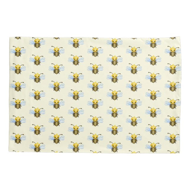 Housse D'oreillers Coque Coussin de la mignonne reine abeille (Dos)