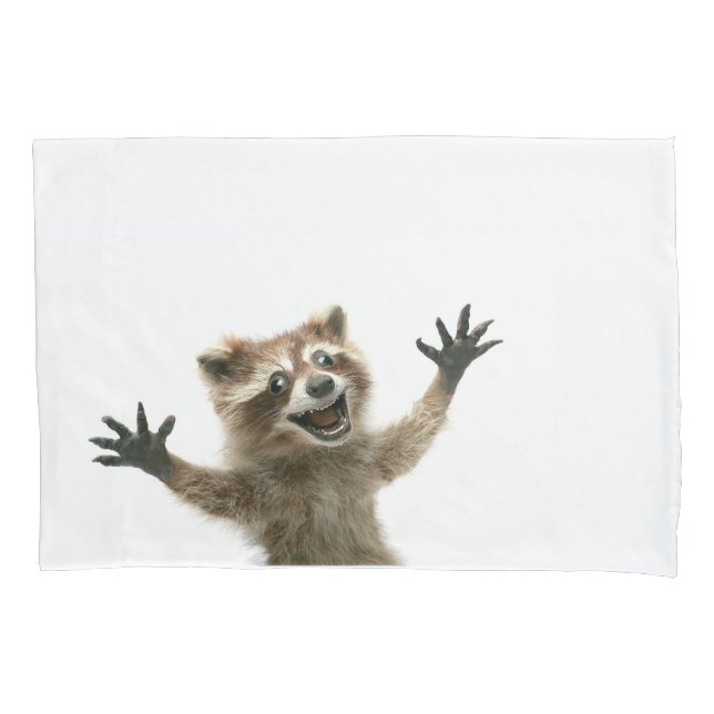 Housse D'oreillers coque coussin de Raccoon (devant)