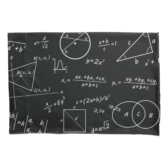 Housse D'oreillers coque coussin de tableau noir (devant)