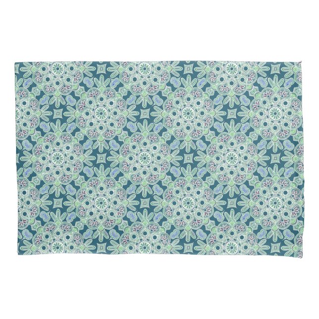 Housse D'oreillers Coque Coussin des médaillons verts (devant)