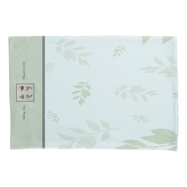 Housse D'oreillers Coque Coussin d'impressions de pieds de vos bébés (devant)