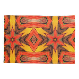 Housse D'oreillers Coque coussin jaune rouge orange