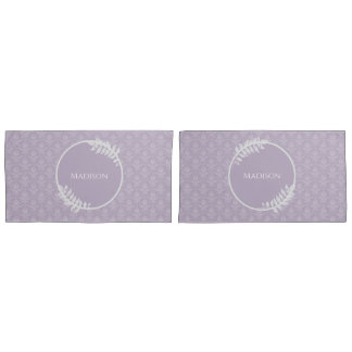 Housse D'oreillers Coque Coussin Lavender Elegant Damask