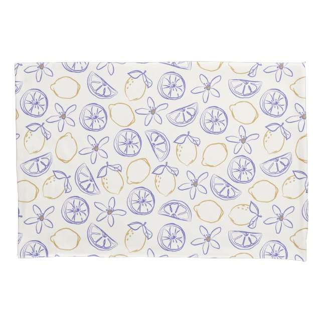Housse D'oreillers Coque Coussin Motif Lemon Doodle (devant-gauche)