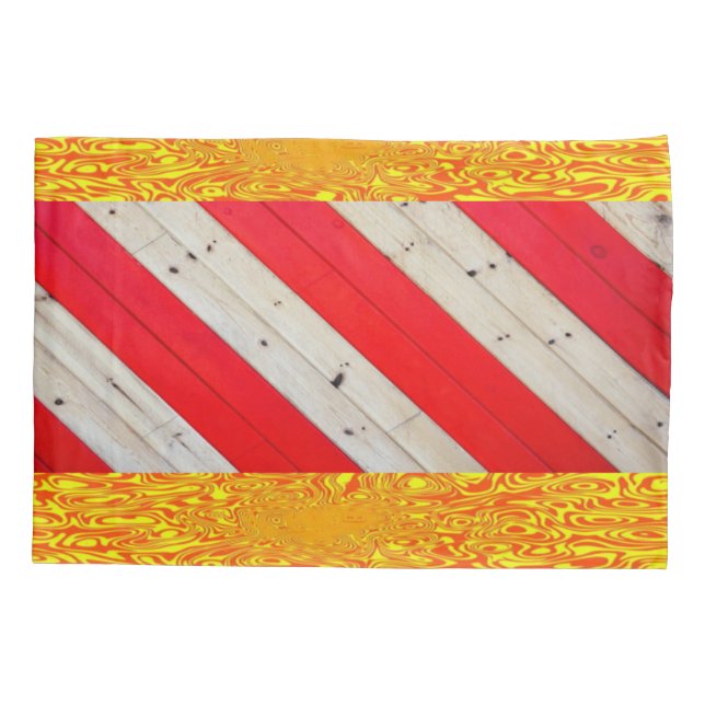Housse D'oreillers Coque coussin or jaune rouge (Dos)