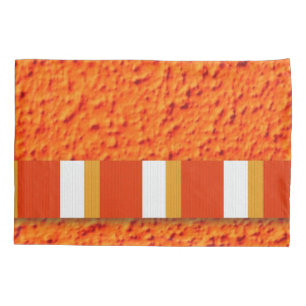 Housse D'oreillers Coque coussin Orange et White Stripe