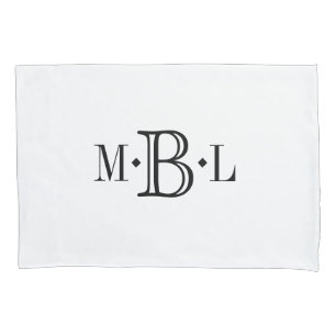 Housse D'oreillers Coque Coussin personnalisé Monogramme classique